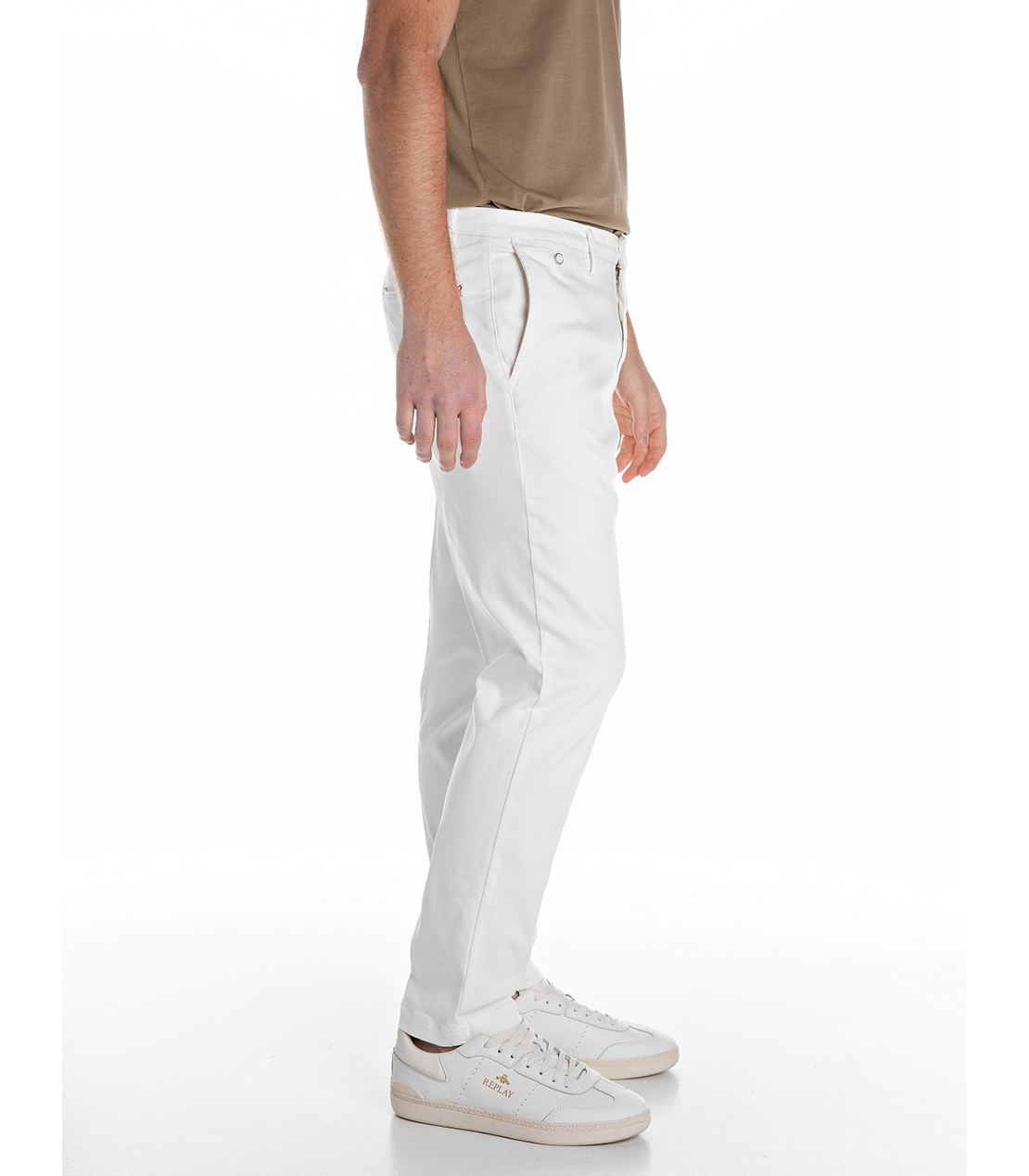 レギュラースリムBENNI Hyperflex Color スーパーストレッチチノパンツ 詳細画像 ナチュラルホワイト 3